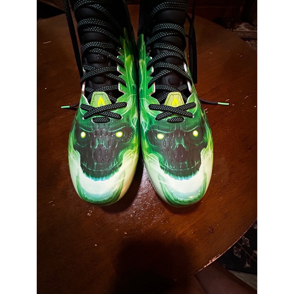 Under Armour Highlight MC Football Cleats Green Skull 3025376-001 Mens 14 - Picture 6 of 7